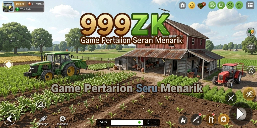 Tampilan gameplay menarik dalam 999ZK yang menonjolkan pertanian.