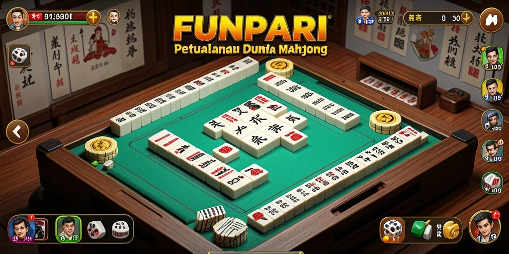 Screenshot gameplay <strong>FUNPARI</strong> yang menunjukkan momen seru Mahjong.