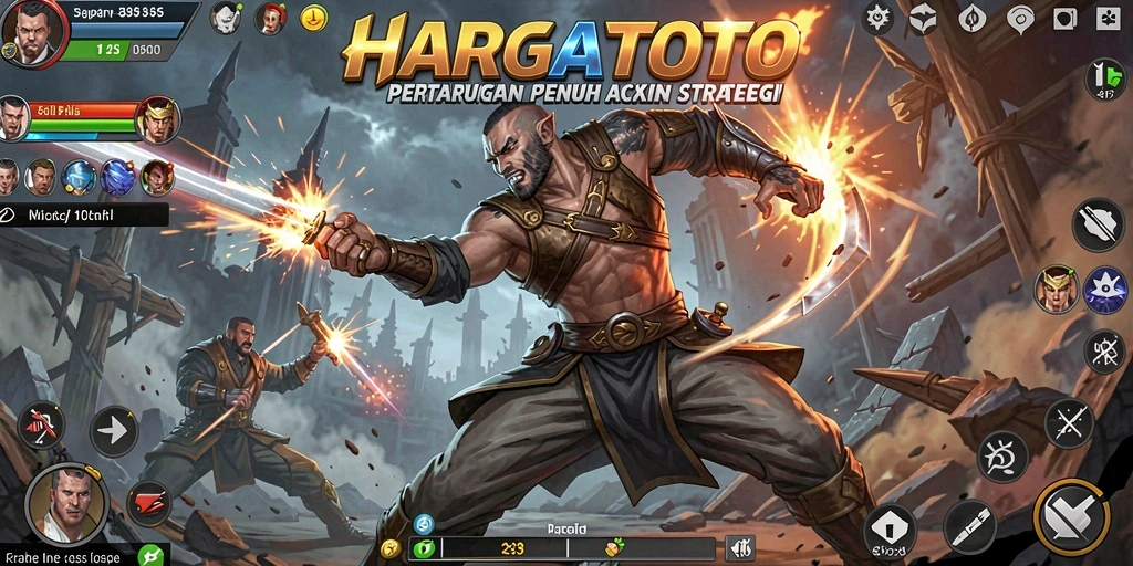 Tampilan gameplay HARGATOTO dengan aksi pertarungan yang mendebarkan.