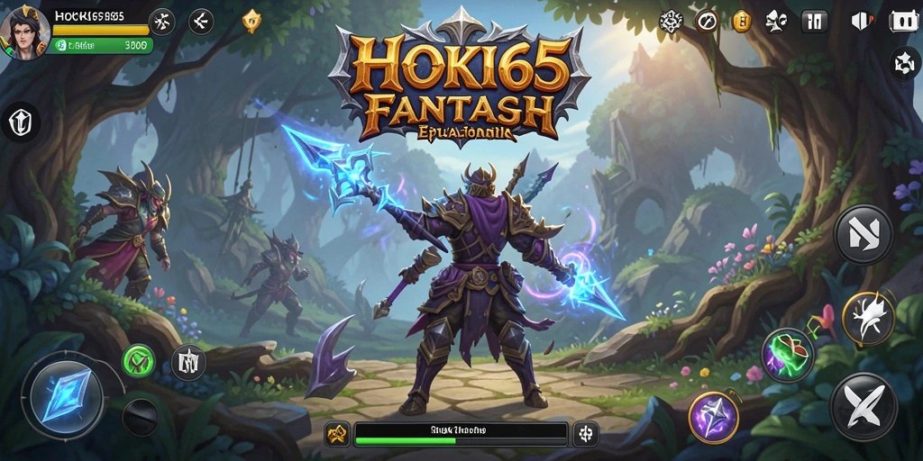Tangkapan layar HOKI65 menampilkan aksi pertempuran seru dalam dunia RPG.