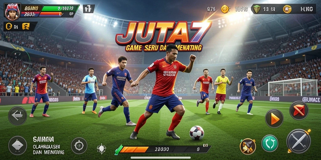 Screenshot gameplay JUTA7 menampilkan pertandingan seru antar pemain.
