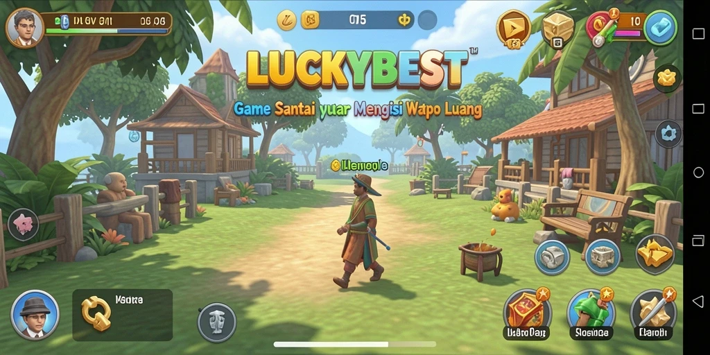 Tangkapan layar gameplay menunjukkan keseruan dan visual indah dari LUCKYBEST.