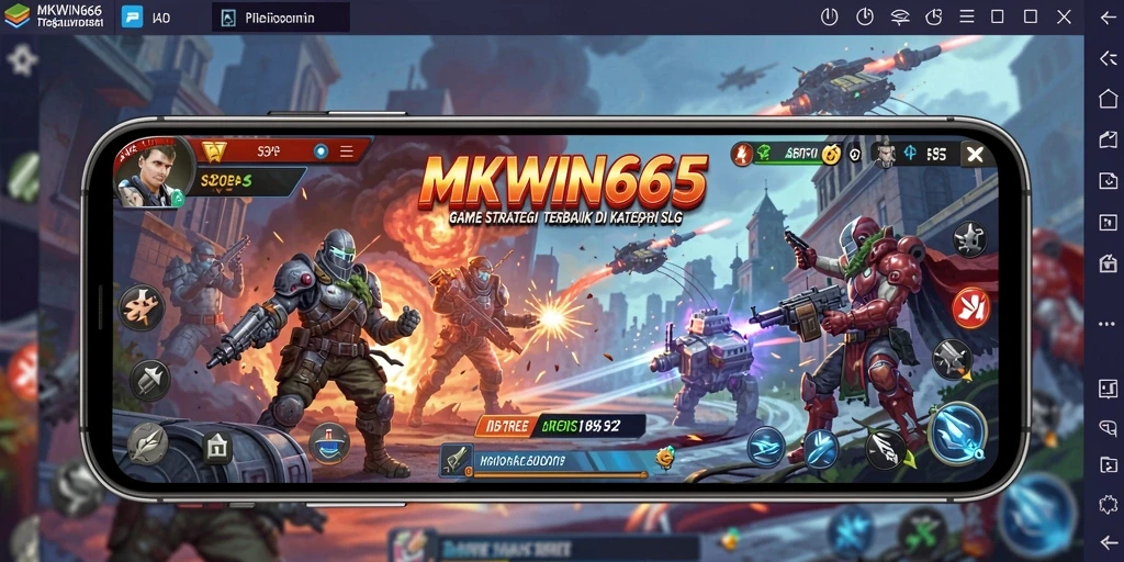 Screenshot MKWIN666 menampilkan momen strategis dalam gameplay SLG.