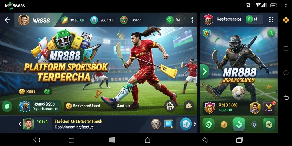 Tangkap layar gameplay MR888 yang menarik dalam taruhan olahraga.