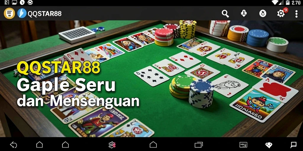 Tampilan gameplay Gaple yang menarik dan interaktif di QQSTAR88.
