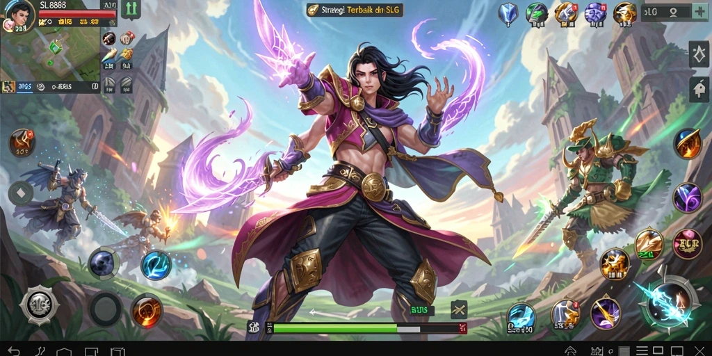 Tangkapan layar utama SL888 menampilkan aksi seru dalam gameplay SLG.
