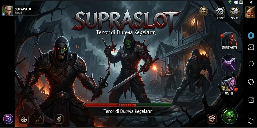 Tangkapan layar menegangkan dari gameplay SUPRASLOT dengan suasana horror.