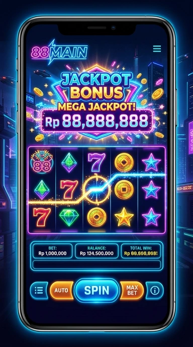 Tampilan antarmuka 88main yang sederhana dan menarik.